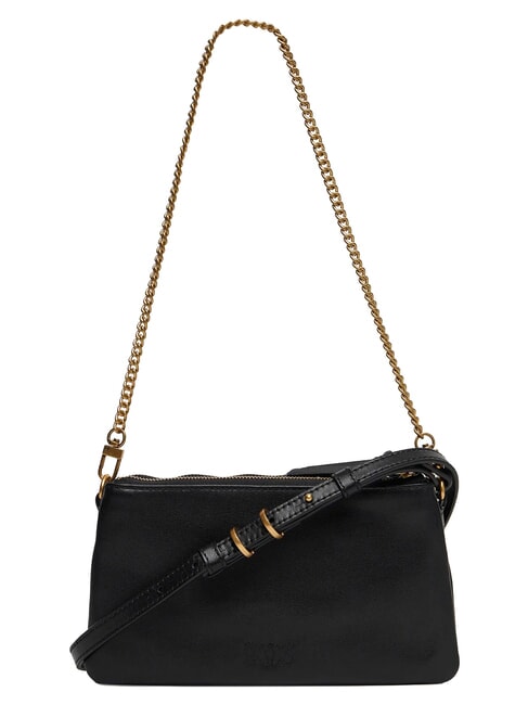 DOUBLE Shoulder bag, with shoulder strap black-antique gold - Women&rsquo;s Bags