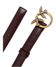 PINKO LOVE BERRY Leather belt deep brown-antique gold - Belts - 2