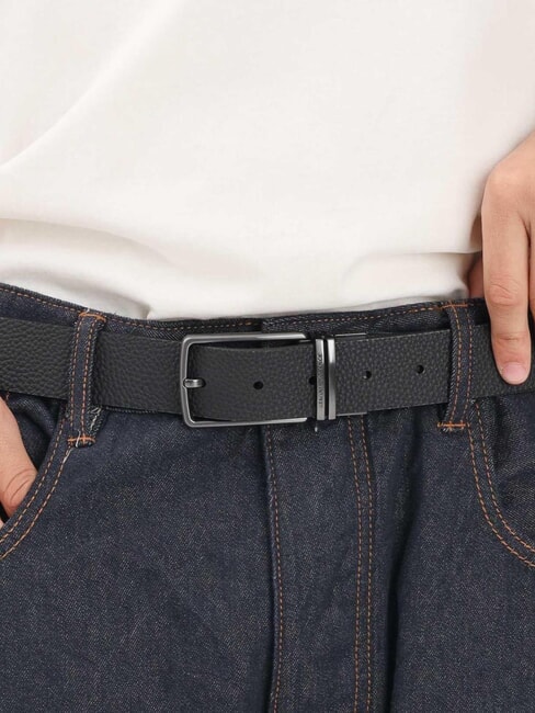 A|X Double-sided leather belt black/navy - Belts