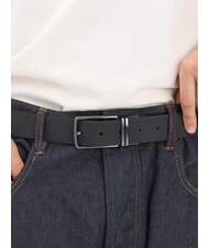 ARMANI EXCHANGE A|X Double-sided leather belt black/navy - Belts - 3