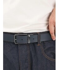 ARMANI EXCHANGE A|X Double-sided leather belt black/navy - Belts - 4