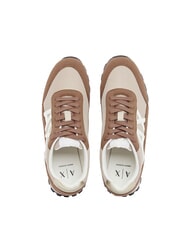 ARMANI EXCHANGE DROP MICROSUEDE Sneakers with side logo puppets + script - Women&rsquo;s shoes - 4