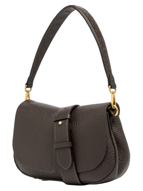 HELENA ROUND Leather shoulder bag, with shoulder strap expressed - Women&rsquo;s Bags