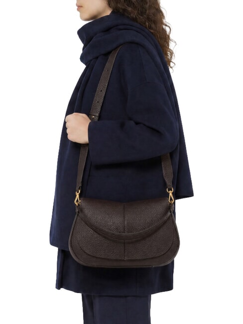 HELENA ROUND Leather shoulder bag, with shoulder strap expressed - Women&rsquo;s Bags