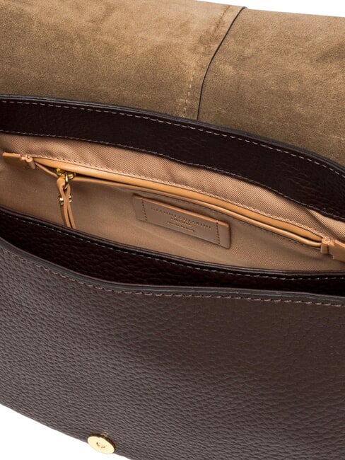 HELENA ROUND Leather shoulder bag, with shoulder strap expressed - Women&rsquo;s Bags