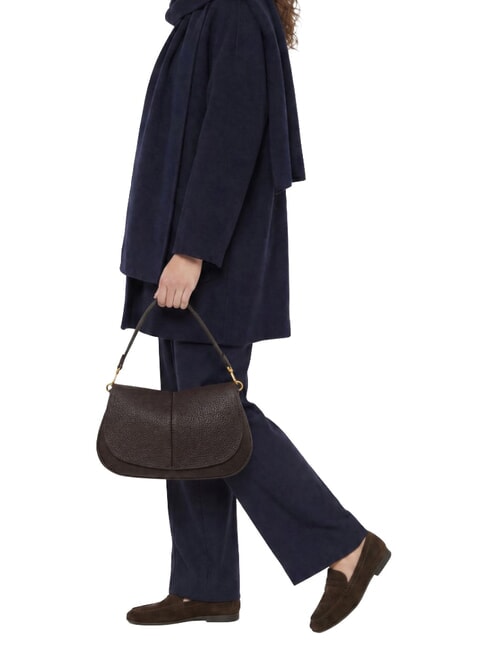 HELENA ROUND Leather shoulder bag, with shoulder strap expressed - Women&rsquo;s Bags