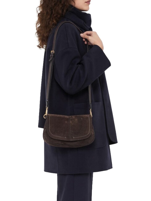 HELENA ROUND Leather shoulder bag mocha - Women&rsquo;s Bags