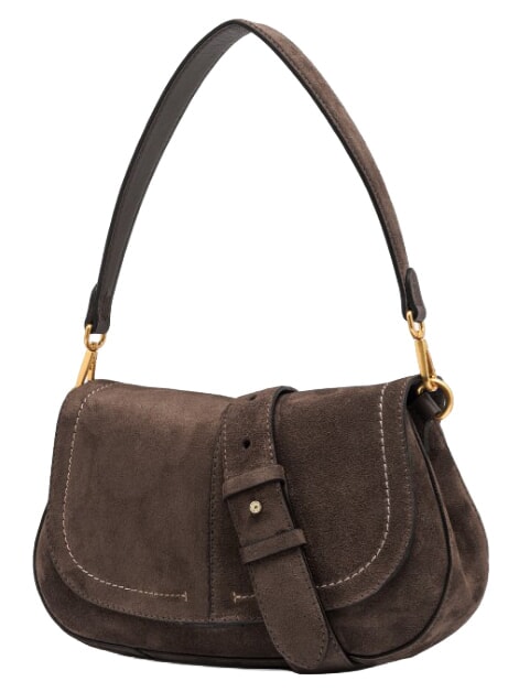 HELENA ROUND Leather shoulder bag mocha - Women&rsquo;s Bags