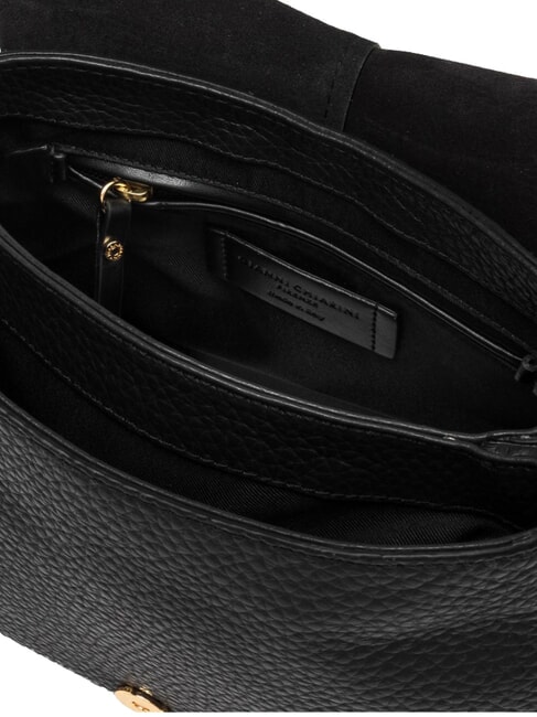 HELENA ROUND Leather shoulder bag, with shoulder strap Black - Women&rsquo;s Bags