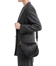 GIANNI CHIARINI HELENA ROUND Leather shoulder bag, with shoulder strap Black - Women&rsquo;s Bags - 6