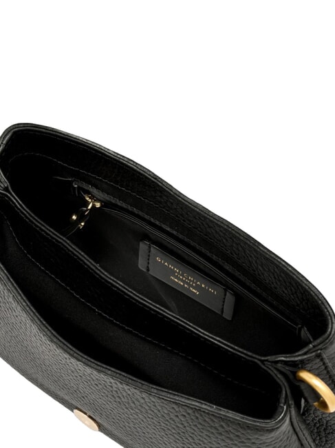 HELENA ROUND Leather shoulder bag, with shoulder strap Black - Women&rsquo;s Bags