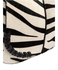 GIANNI CHIARINI HELENA ROUND Leather shoulder bag, with shoulder strap black and white zebra - Women&rsquo;s Bags - 6
