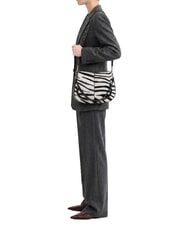 GIANNI CHIARINI HELENA ROUND Leather shoulder bag, with shoulder strap black and white zebra - Women&rsquo;s Bags - 7