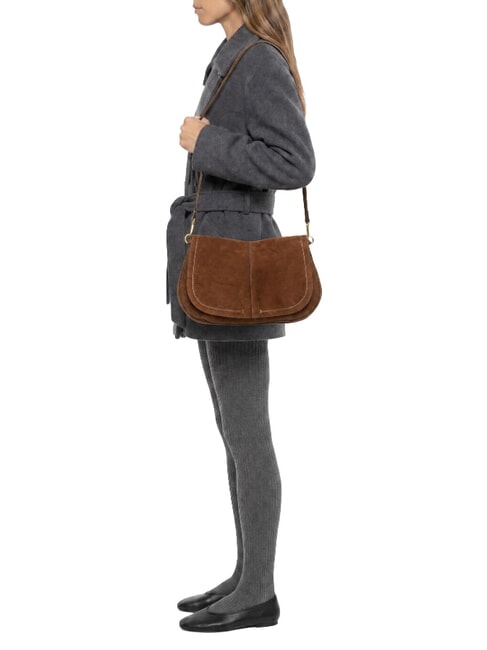 HELENA ROUND Leather shoulder bag cognac - Women&rsquo;s Bags