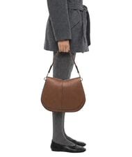 GIANNI CHIARINI HELENA ROUND Shoulder bag with shoulder strap, in leather walnuts - Women&rsquo;s Bags - 2