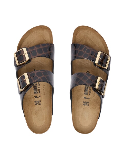 ARIZONA EMBOSS Leather sandals animalblack - Women&rsquo;s shoes