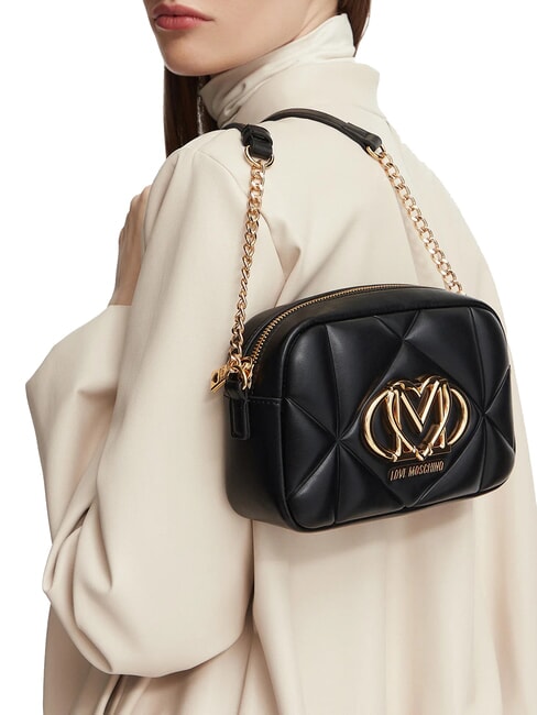 EMBOSSED QUILTED Mini quilted shoulder bag Black - Women&rsquo;s Bags