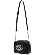 LOVE MOSCHINO EMBOSSED QUILTED Mini quilted shoulder bag Black - Women&rsquo;s Bags - 3