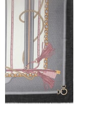 LIUJO LOGO Printed scarf BLACK - Scarves - 2