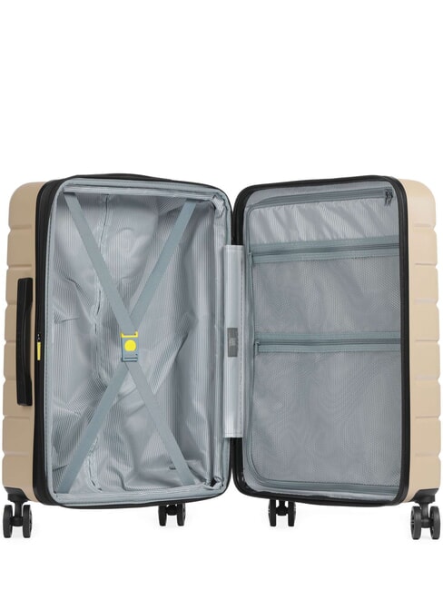 AIR ARMOUR Medium Spinner Trolley, Expandable ivory - Rigid Trolley Cases