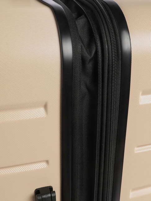 AIR ARMOUR Large size trolley, expandable ivory - Rigid Trolley Cases