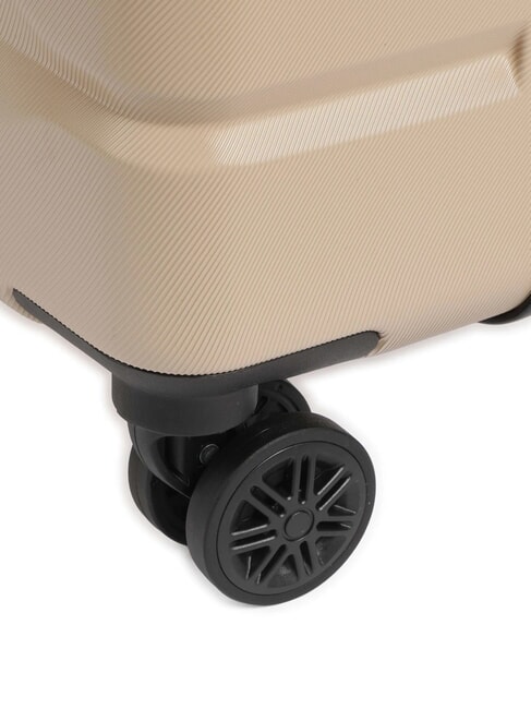 AIR ARMOUR Large size trolley, expandable ivory - Rigid Trolley Cases