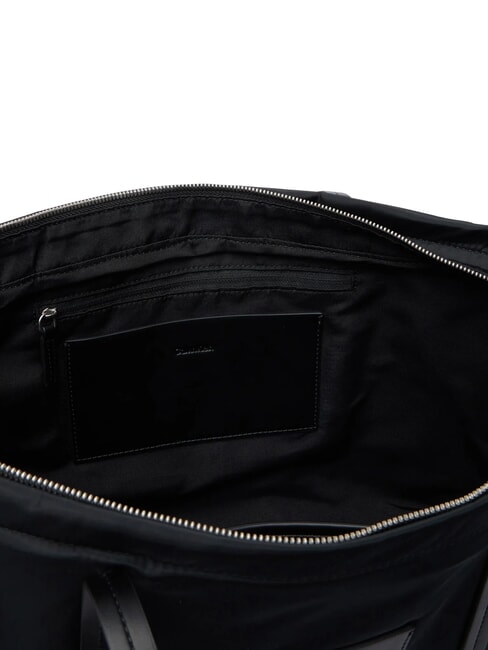 TOTE Shopper in recycled fabric on black - Women&rsquo;s Bags