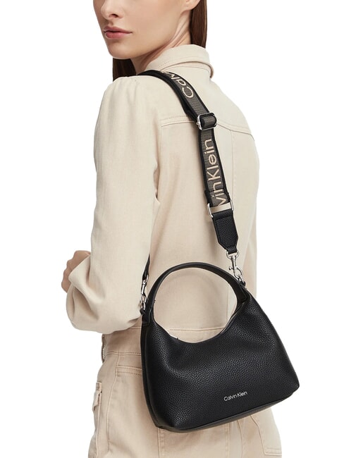 WEBBING Mini handbag with shoulder strap on black - Women&rsquo;s Bags