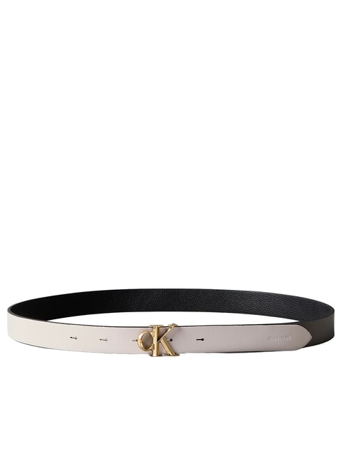 CK HARDWARE Reversible leather belt black / chateau antique light - Belts