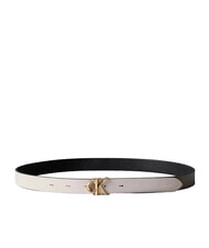 CALVIN KLEIN CK HARDWARE Reversible leather belt black / chateau antique light - Belts - 2