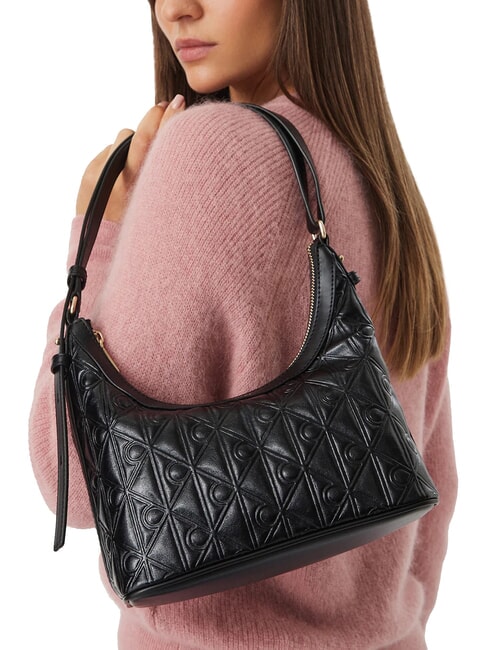 EMBLEM AOP Shoulder bag / crossbody bag on black - Women&rsquo;s Bags