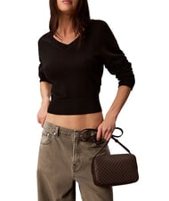 CALVIN KLEIN COATED EMBLEM Mini shoulder bag delicious/acorn aop - Women&rsquo;s Bags - 2