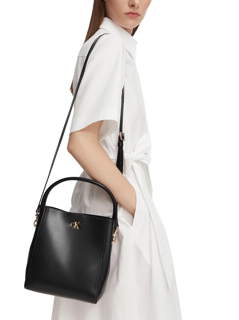 CK CONVERTIBLE Mini Bucket Bag with Shoulder Strap black - Women&rsquo;s Bags