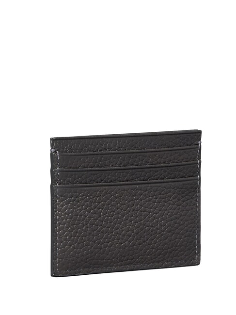 FOIL EMBOSS  Flat leather card holder ck charcoal - Men&rsquo;s Wallets