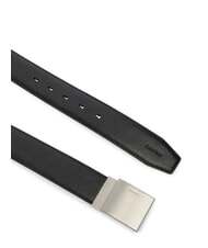 CALVIN KLEIN DRESS PLAQUE Leather belt - Belts