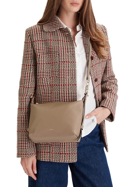 TONIE  Mini shoulder bag, in leather greige - Women&rsquo;s Bags