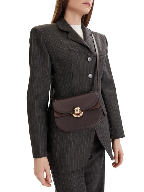SFERA Mini shoulder bag, in leather chocolate - Women&rsquo;s Bags