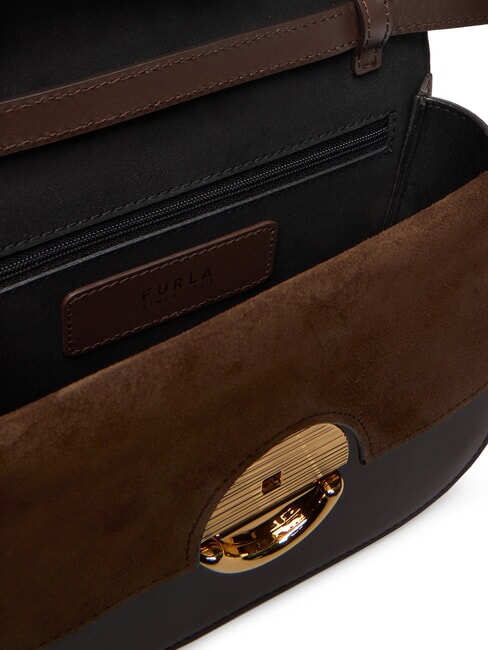 SFERA Mini shoulder bag, in leather chocolate - Women&rsquo;s Bags