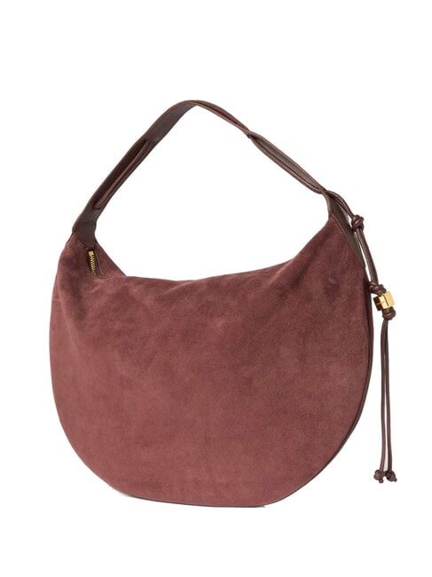 THESS SUEDE BIM Maxi shoulder bag, in leather berry - Women&rsquo;s Bags