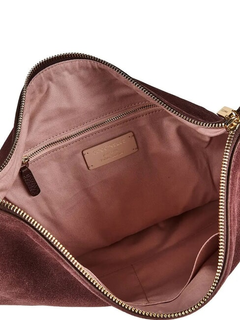 THESS SUEDE BIM Maxi shoulder bag, in leather berry - Women&rsquo;s Bags