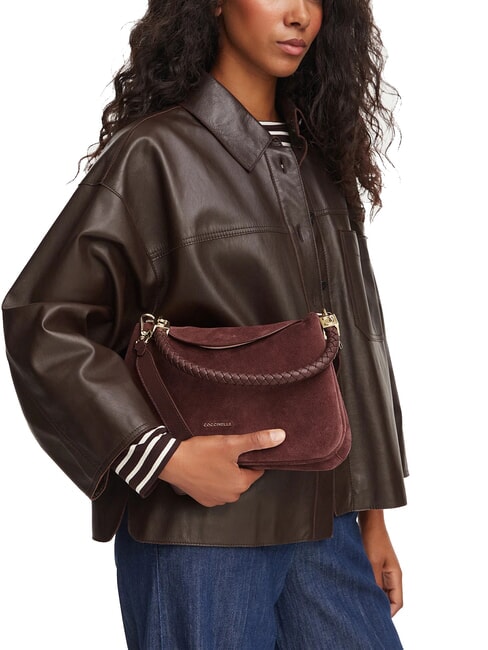 TIGGY SUEDE BIM Handbag, with shoulder strap berry - Women&rsquo;s Bags