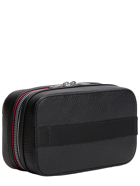 TH CENTRAL Knurled beauty case with logo black - Beauty Case