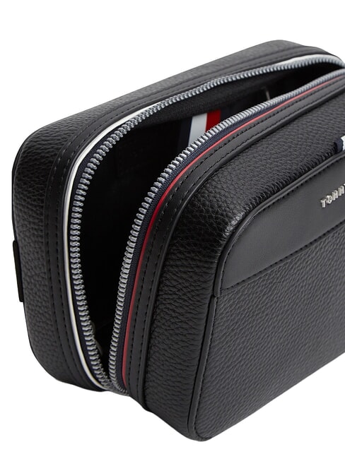 TH CENTRAL Knurled beauty case with logo black - Beauty Case