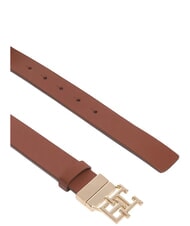 TOMMY HILFIGER TH LOGO Reversible leather belt with monogram - Belts