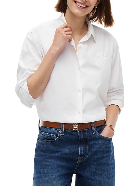 TH LOGO Leather belt winter cognac - Belts