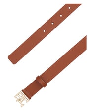 TOMMY HILFIGER TH LOGO Leather belt winter cognac - Belts - 4