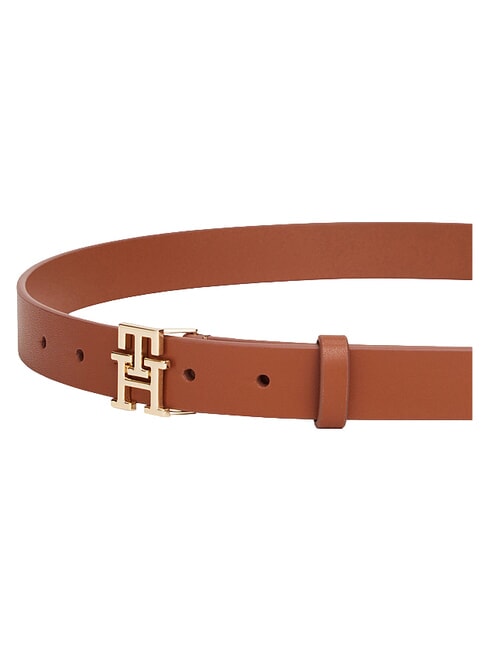 TH LOGO Leather belt winter cognac - Belts