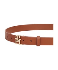 TOMMY HILFIGER TH LOGO Leather belt winter cognac - Belts - 5