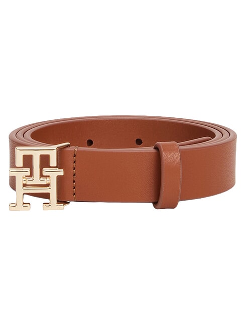 TH LOGO Leather belt winter cognac - Belts