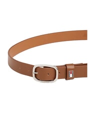 TOMMY HILFIGER TOMMY JEANS OVAL  Shortenable leather belt cognac - Belts - 3